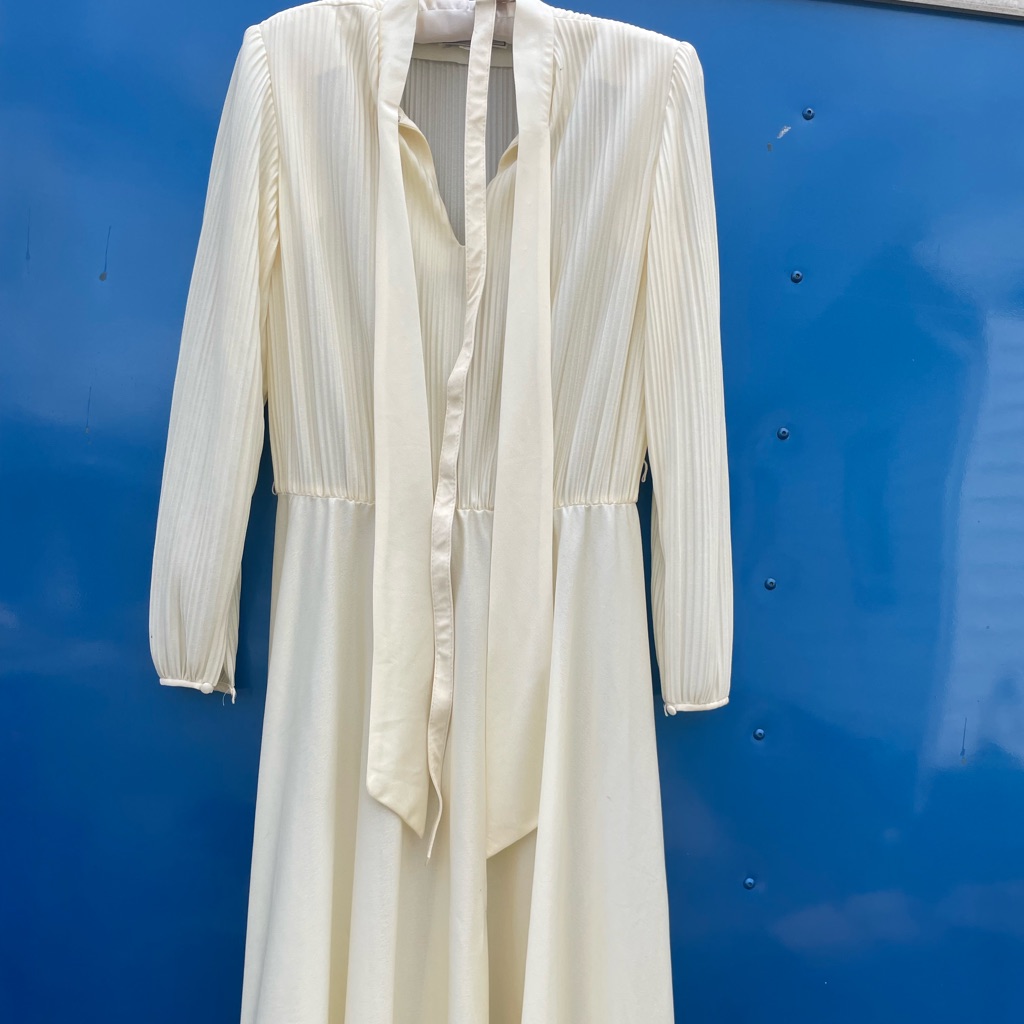 Vintage 70s Classy Shirt Dress Sz 9/10